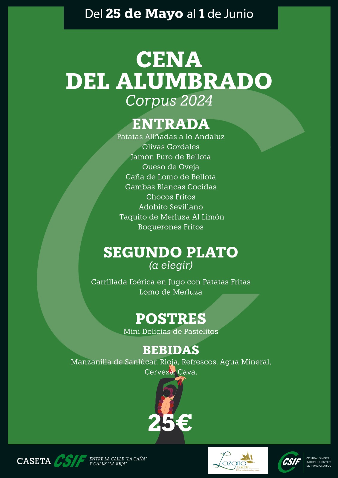 Disfruta de la Cena del Alumbrado la primera nochea de feria